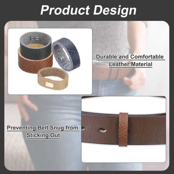 2 Pcs Leather Belt Loop Keeper For 1.26 Inch Wide Belt, Belt Strap Ring, Belt💐 - Picture 3 of 6